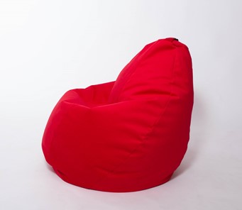 Кресло-мешок Груша большое, велюр однотон, красное в Липецке - предосмотр 1