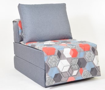 Бескаркасное кресло-кровать Харви, серый - геометрия в Липецке