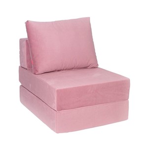 Бескаркасное кресло-кровать Окта, велюр пыльная роза в Липецке
