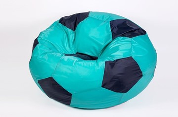 Кресло-мешок Мяч большой, бирюзово-черный в Липецке