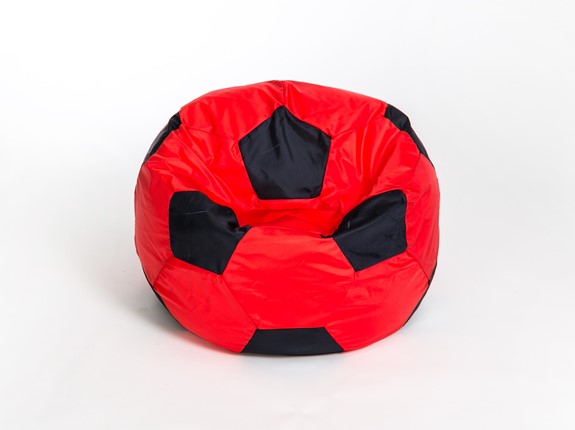 Кресло-мешок Мяч большой, красно-черный в Липецке - изображение