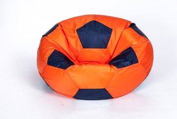 Кресло-мешок Мяч большой, оранжево-черный в Липецке