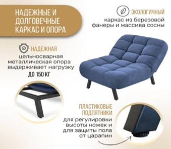 Мягкое кресло Абри опора металл (синий) в Липецке - предосмотр 10