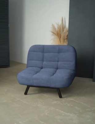 Мягкое кресло Абри опора металл (синий) в Липецке - изображение 8