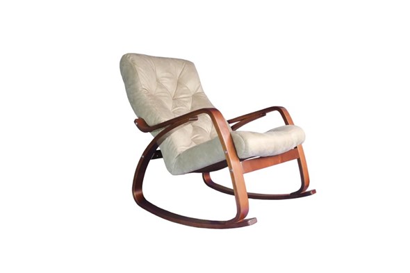 Кресло-качалка Гранд, замша крем в Липецке - изображение