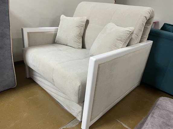 Кресло-кровать Токио 5 90 (ППУ) Флок Benefit 16 ,бук белый в Липецке - изображение