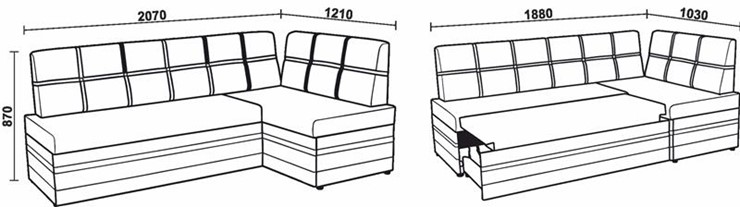 Кухонный диван НЕО КМ-06 ДУ с механизмом в Липецке - изображение 5