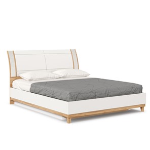 Кровать спальная Бари 1600 с подъёмным механизмом Дуб Золотой/Белый ЛД 698.220 в Липецке