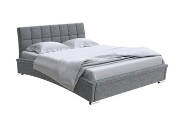 Кровать 2-спальная Corso-1L 140x200, Велюр (Gratta 4 Серый космос) в Липецке