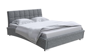 Кровать 2-спальная Corso-1L 160x200, Велюр (Gratta 4 Серый космос) в Липецке