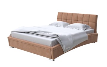 Кровать в спальню Corso-1L 200x200, Микровелюр (Manhattan Брауни) в Липецке