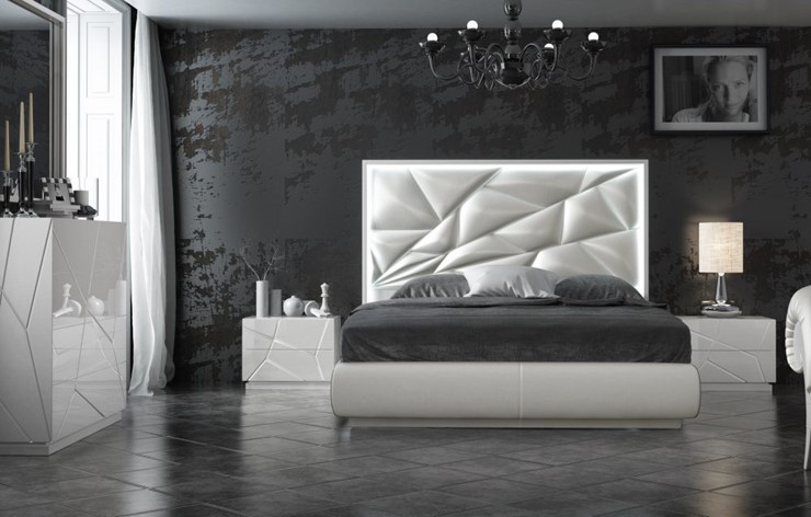 Кровать в спальню FRANCO KIU 1242 с LED подсветкой изголовья (180х200) в Липецке - изображение 5
