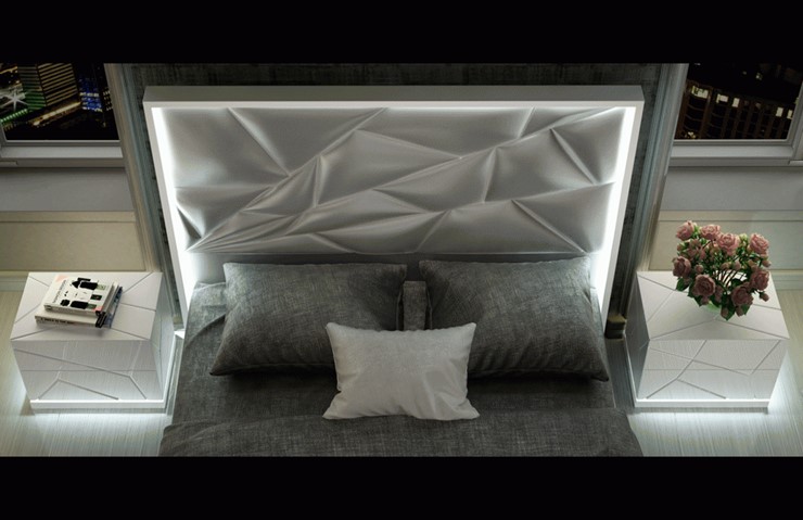Кровать в спальню FRANCO KIU 1242 с LED подсветкой изголовья (180х200) в Липецке - изображение 8