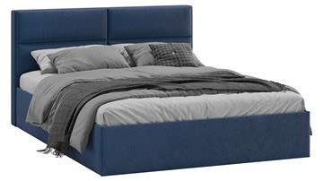 Кровать 2-спальная Глосс Тип 1 (Микровелюр Wellmart Blue) в Липецке