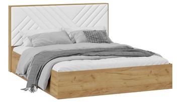 Кровать 2-спальная Хилтон Тип 1 (Дуб крафт золотой/Белый) в Липецке