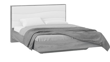 Кровать спальная Миранда тип 1 (Дуб Гамильтон/Белый глянец) в Липецке