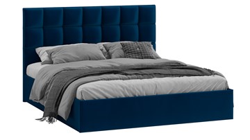 Кровать двуспальная с подъемным механизмом Эмбер (Велюр Confetti Blue) в Липецке