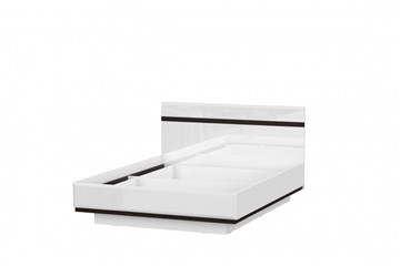 Кровать 2-спальная Соло универсальная 1,6х2,0, белый/белый глянец/венге в Липецке