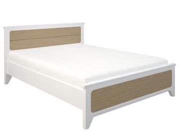 Кровать двуспальная Соня 1400, Белый/Дуб в Липецке