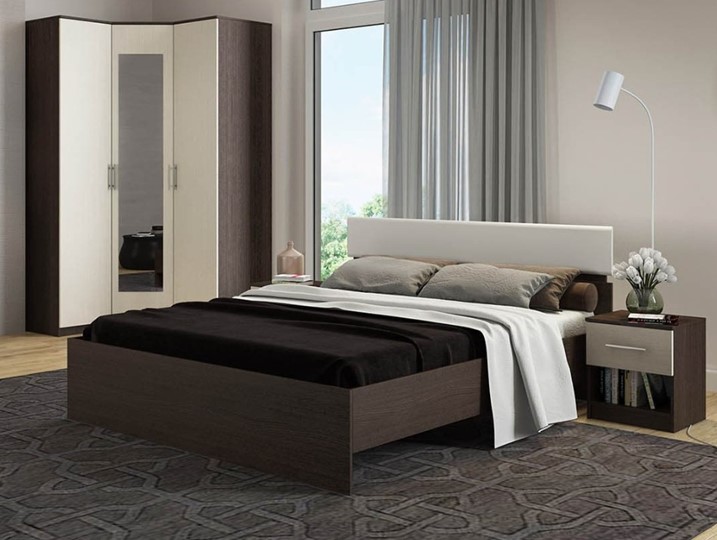 Кровать в спальню Светлана 1600, белый/дуб сонома в Липецке - изображение 2