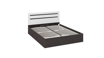 Кровать с подъемным механизмом Фьюжн ТД-260.01.04 (Белый глянец, Венге Линум) в Липецке