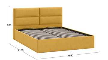 Кровать с механизмом 2-спальная Глосс Тип 1 (Микровелюр Wellmart Yellow) в Липецке - предосмотр 1