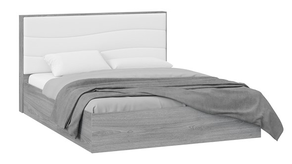 Кровать с механизмом 2-спальная Миранда тип 1 (Дуб Гамильтон/Белый глянец) в Липецке - изображение