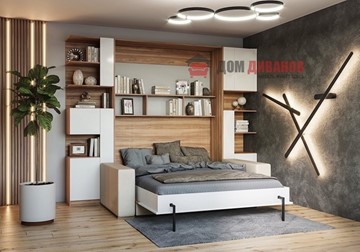 Кровать-шкаф с диваном Дина, 1400х2000 в Липецке - предосмотр