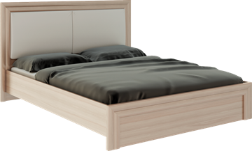 Кровать спальная Глэдис М31 (Шимо светлый/Белый текстурный) в Липецке