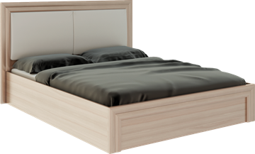 Двуспальная кровать с механизмом Глэдис М32 (Шимо светлый/Белый текстурный) в Липецке
