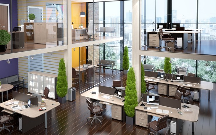 Набор мебели в офис Xten для двух сотрудников с тумбочками в Липецке - изображение 4