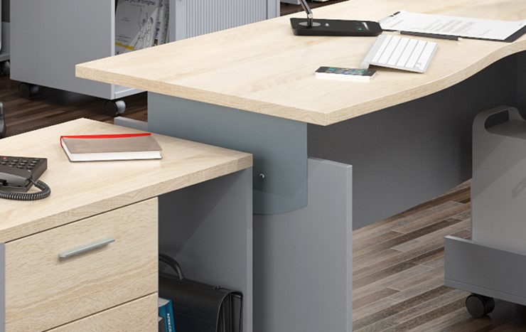 Офисный набор мебели OFFIX-NEW для 4 сотрудников с двумя шкафами в Липецке - изображение 2