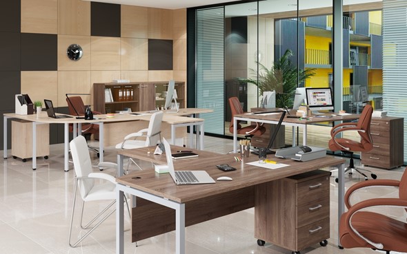 Офисный набор мебели Xten S 1 - один стол с приставным брифингом в Липецке - изображение