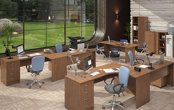 Мебель для персонала IMAGO три стола, 2 шкафа, стеллаж, тумба в Липецке - изображение