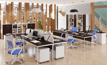 Набор мебели в офис Imago S - два стола, две тумбы в Липецке