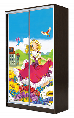 Детский шкаф-купе ХИТ 23-4-12-77-11, Принцесса, венге в Липецке - изображение