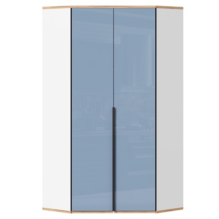 Угловой шкаф детский Урбан 528.060, белый/капри синий в Липецке - изображение