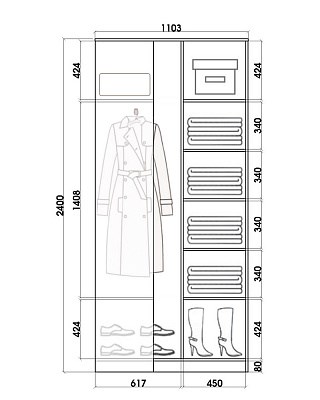 Детский шкаф-купе угловой Хит-У-24-4-77-25, Медвежата, Венге в Липецке - изображение 2