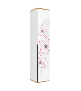 Шкаф одностворчатый Урбан 528.040, белый/розовый в Липецке