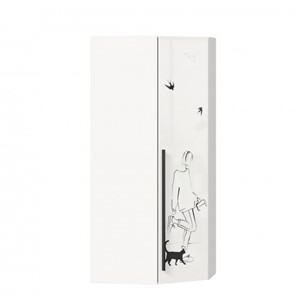 Угловой распашной шкаф Джоли 45 ЛД 535.030, Серый шелк в Липецке - предосмотр