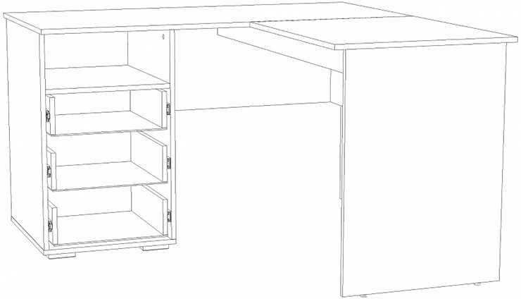 Письменный стол Банни НМ 041.41, Меренга/Макарун/Белый/Дуб сонома в Липецке - изображение 2