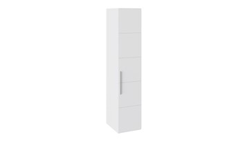 Одностворчатый шкаф Наоми, цвет Белый глянец СМ-208.07.01 в Липецке
