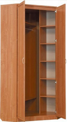 Шкаф распашной 401 угловой со штангой, цвет Венге в Липецке - изображение 1