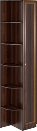 Угловой шкаф-стеллаж Беатрис М14 правый (Орех Гепланкт) в Липецке - изображение