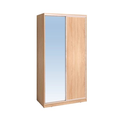 Шкаф 1200 Домашний Зеркало/ЛДСП, Дуб Сонома в Липецке - изображение