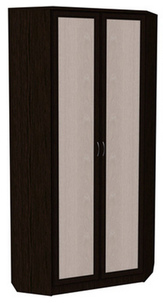 Шкаф распашной 401 угловой со штангой, цвет Венге в Липецке - изображение