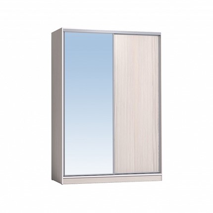 Шкаф 2-х створчатый 1600 Домашний Зеркало/ЛДСП, Бодега светлый в Липецке - изображение