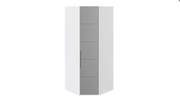 Шкаф Наоми с зеркальной правой дверью, цвет Белый глянец СМ-208.07.07 R в Липецке - изображение