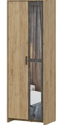 Шкаф 2х-дверный МСП-1, дуб золотой/камень темный в Липецке - изображение