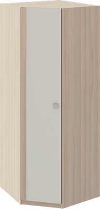 Распашной шкаф угловой Глэдис М21 (Шимо светлый/Белый текстурный) в Липецке - изображение
